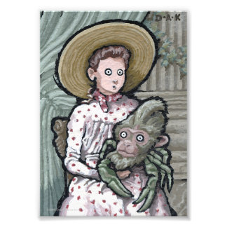 My First Pet #3 - Surreal Odd Goth Creature Photo Print