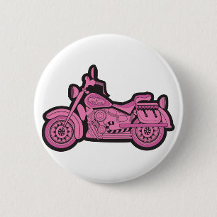 My First Pink Motorcycle 6 Cm Round Badge
