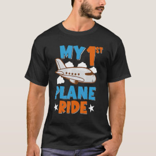 My First Plane Ride Aeroplane Flight Graphic Kids T-Shirt