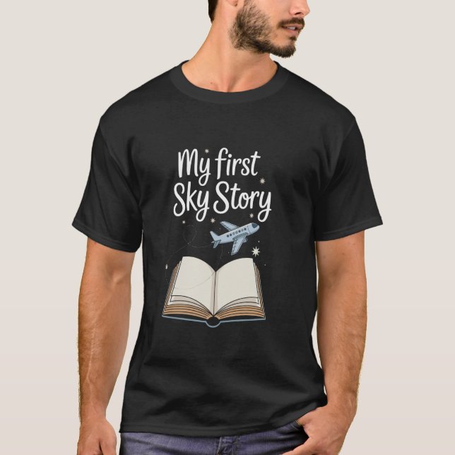 My First Plane Ride First Time Flying Adventure Ai T-Shirt (Front)