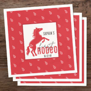 My First Rodeo Birthday Napkins – Western Cowboy 1