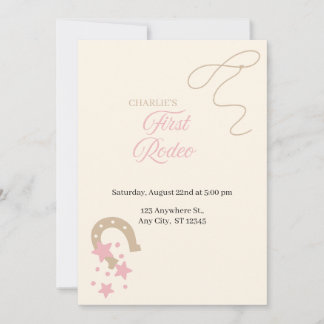 My First Rodeo First Birthday Invitation