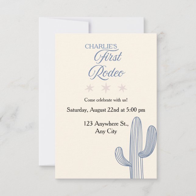 My First Rodeo First Birthday Invitation 🤠 (Front)