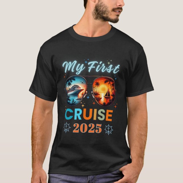 My First Ship Cruise Vacation 2025 Family Trip Gir T-Shirt (Front)