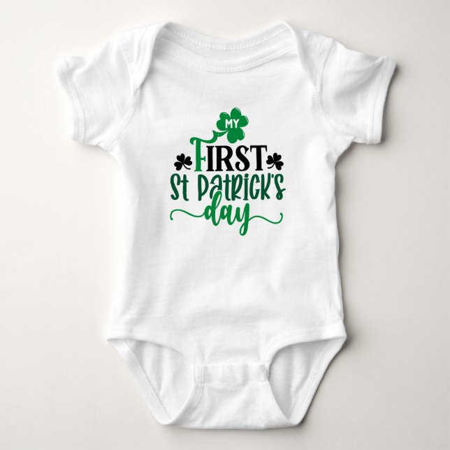 My First St Patrick's Day Baby Bodysuit (Front)