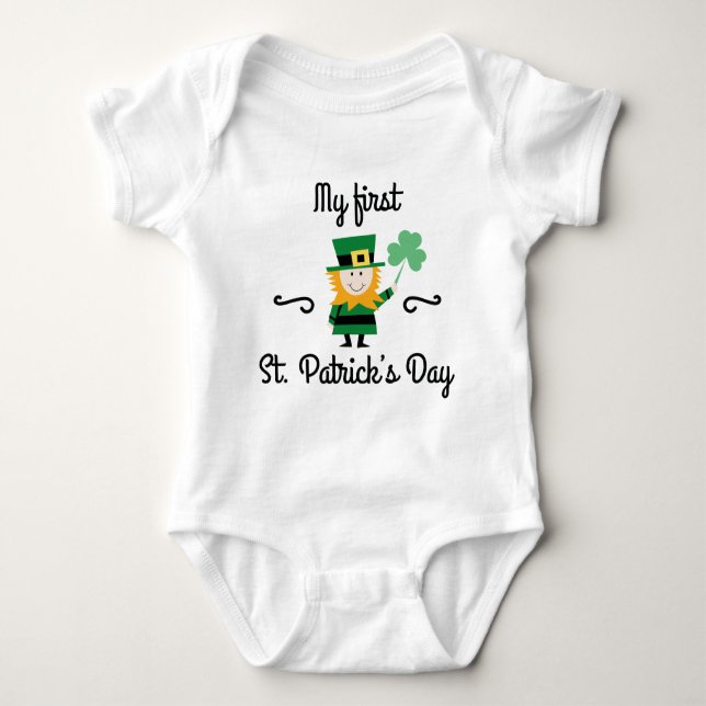 My First St. Patrick's Day Baby Bodysuit (Front)