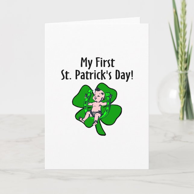 My First St, Patricks Day Baby Card (Front)