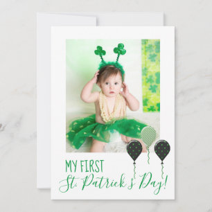 My First St. Patricks Day Holiday Photo Card