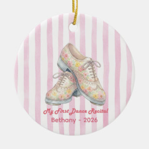 My First Tap Recital Personalized Christmas Ceramic Tree Decoration