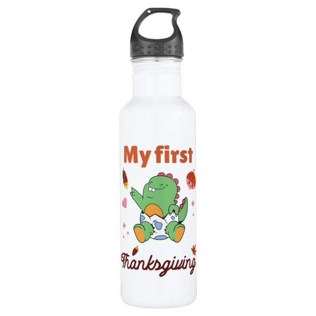 My first Thanksgiving 710 Ml Water Bottle (Front)