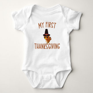 MY FIRST THANKSGIVING  BABY BODYSUIT