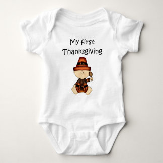 My First Thanksgiving Boy #1 *Creeper* Baby Bodysuit