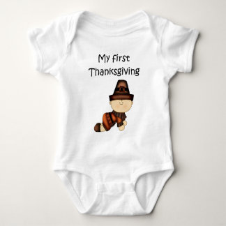 My First Thanksgiving Boy #2 *Creeper* Baby Bodysuit