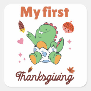 My first Thanksgiving Square Sticker