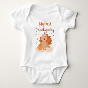 My First Thanksgiving Turkey combinaison Baby Bodysuit