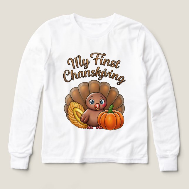  My First Thanksgiving Turkey Tee (Design Front)