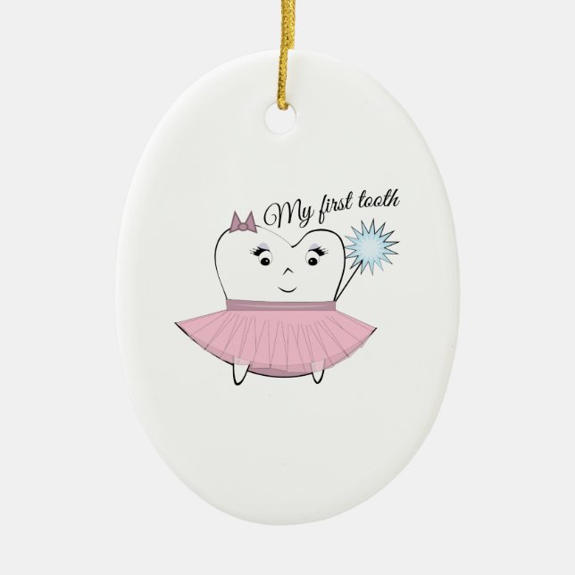 My First Tooth Ceramic Tree Decoration (Front)