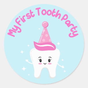 My First Tooth Party - Armenian Baby - Agra Hadig  Classic Round Sticker