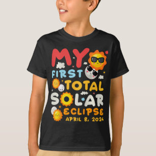 My First Total Solar Eclipse April 8 2024 Kids Tod T-Shirt