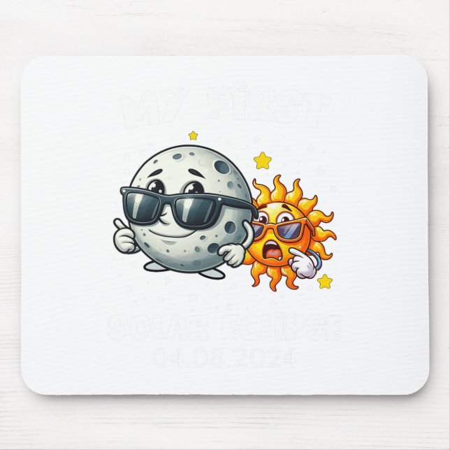 My First Total Solar Eclipse April 8 2024 Toddler  Mouse Pad (Front)