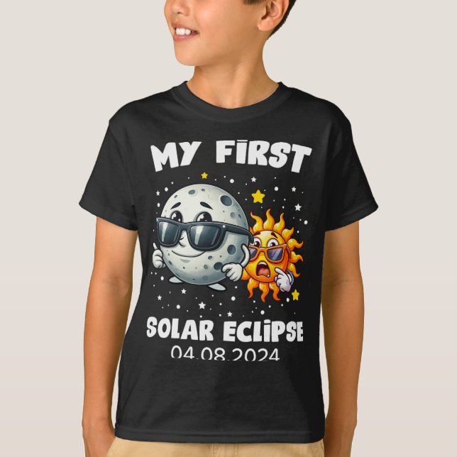 My First Total Solar Eclipse April 8 2024 Toddler  T-Shirt (Front)