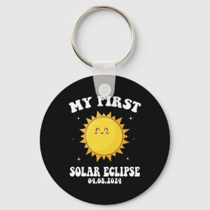 My First Total Solar Eclipse April 8th For Kids Bo Key Ring