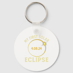 My First Total Solar Eclipse April 8th Toddler Kid Key Ring