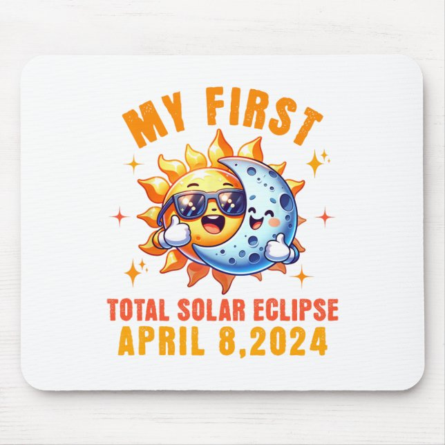 My First Total Solar Eclipse April 8th Toddler Kid Mouse Pad (Front)