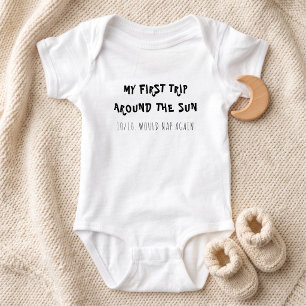 My First Trip Around The Sun Baby Bodysuit