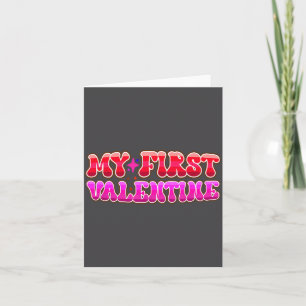 My First Valentine Heart Stars Fun Celebration  Card
