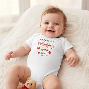 My First Valentine’s Day Baby Valentine Outfit  Bodysuit