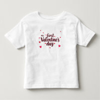 My First Valentine’s Day Girls T-Shirt, cute heart
