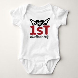 My First Valentines Day Baby Bodysuit