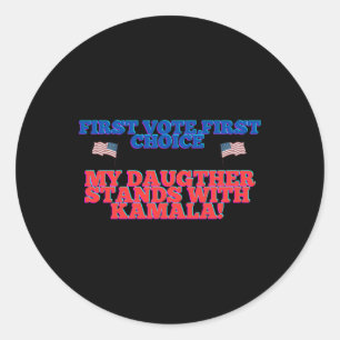 My First Vote S - For Young Voters - Motivational  Classic Round Sticker