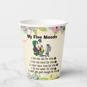 My Five Moods Paper Cup