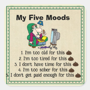 My Five Moods Sticker