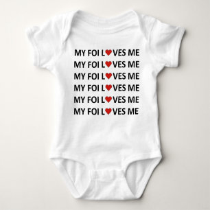 MY FOI LOVES ME - RED HEART Baby Bodysuit