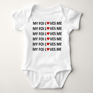 MY FOI LOVES ME - RED HEART Baby Bodysuit 