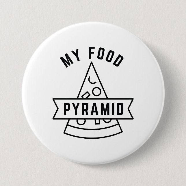 My Food Pyramid 7.5 Cm Round Badge (Front)