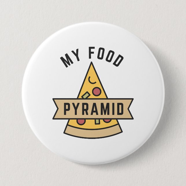 My Food Pyramid 7.5 Cm Round Badge (Front)