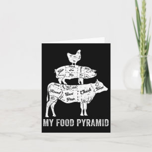 My Food Pyramid Carnivore Grilling Steak Cooking B Card