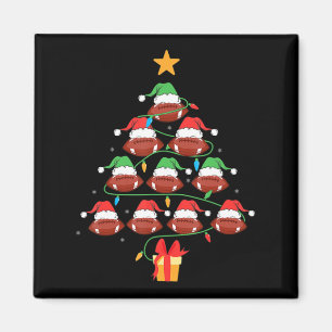 MY FOOTBALL CHRISTMAS TREE Pajama Xmas Fun Magnet