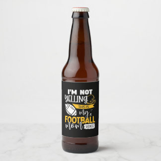 My Football Mum Voice Beer Bottle Label