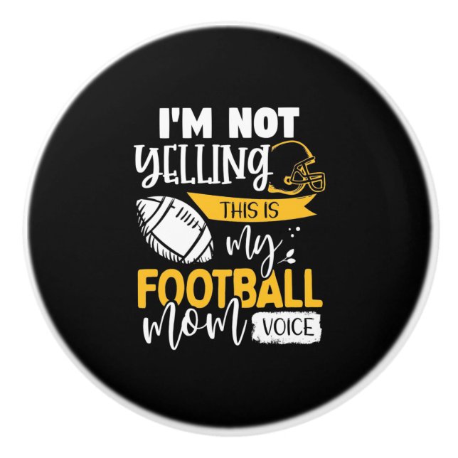 My Football Mum Voice Ceramic Knob (Front)