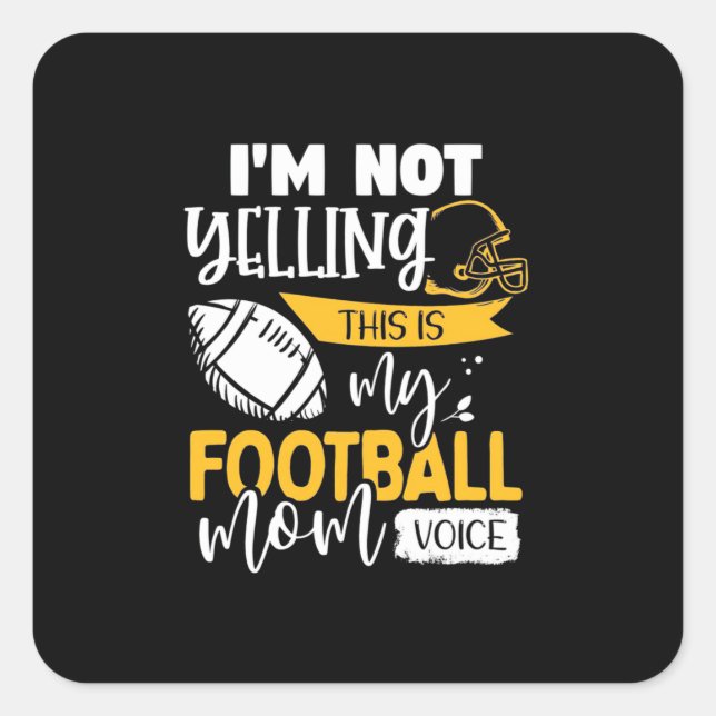 My Football Mum Voice Square Sticker (Front)