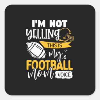 My Football Mum Voice Square Sticker