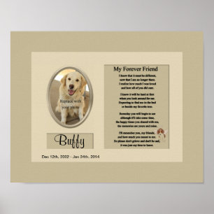 My Forever Friend Dog Memorial Poster