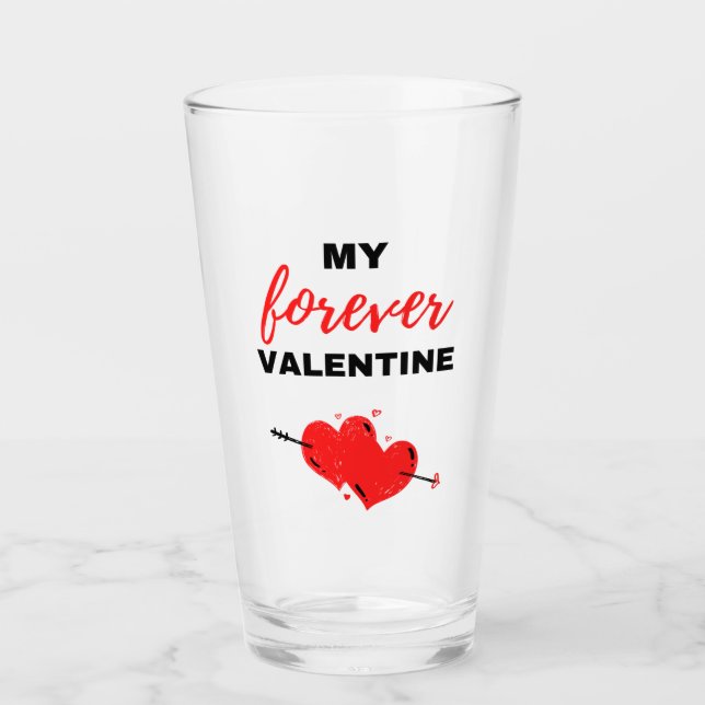 My Forever Valentine Black Glass (Front)
