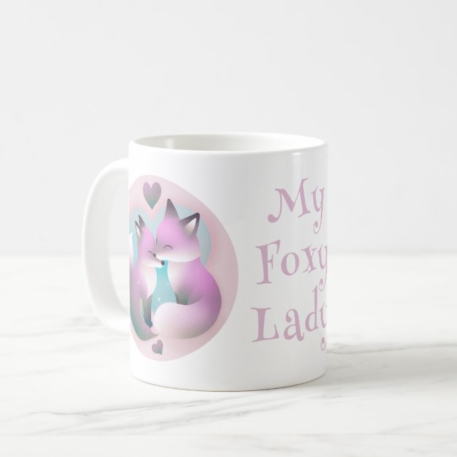 My Foxy Lady Cute Valentine  Coffee Mug (Front Left)