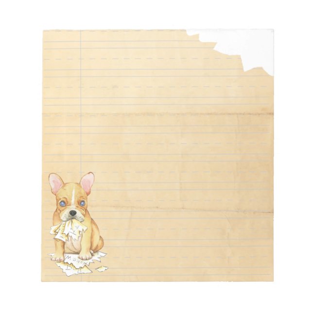 My French Bulldog Ate My Homework Notepad (Front)